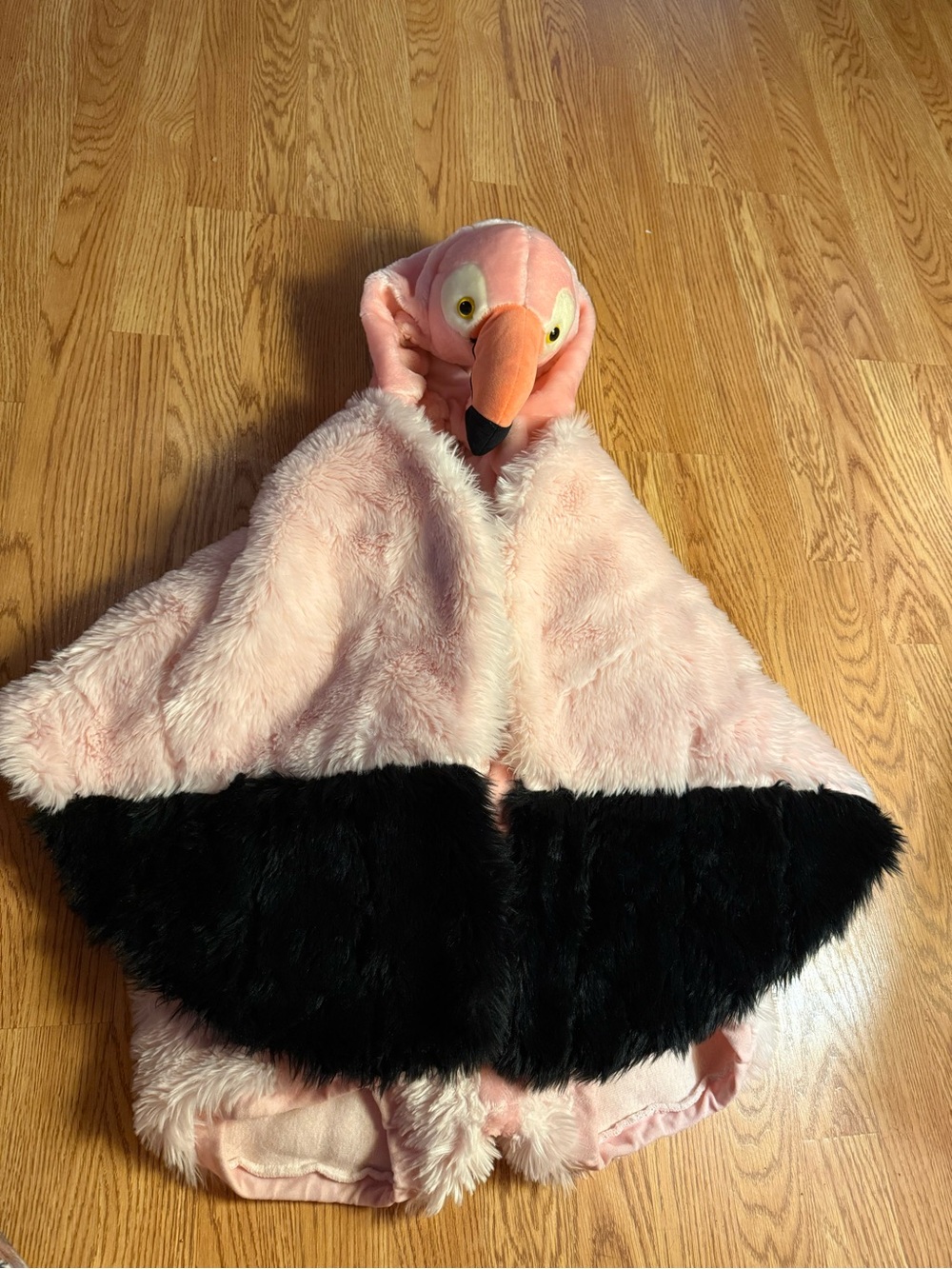 Pink Flamingo Kids Costume Hooded Cape - Plush Halloween Outfit
